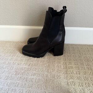 Sam Edelman Rollins Black Leather Ankle Boots